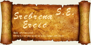 Srebrena Erčić vizit kartica